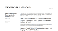 Desktop Screenshot of evandgfraser.com