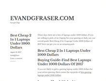 Tablet Screenshot of evandgfraser.com